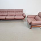 Vintage Coja Bank & Fauteuil Zweden '70 Leer Palissander thumbnail 18