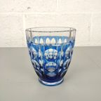 Blauwe Kristallen Vaas Val Saint Lambert thumbnail 6