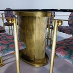 Hollywood Regency Eettafel & 6 Armstoelen - Belgo Chrom thumbnail 4