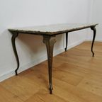 Vintage Hollywood Regency Salontafel Met Marmer Blad. 505 thumbnail 9