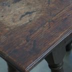 Charmante, Grote Antieke Engelse Bijzettafel/ Stool Met Een Prachtig Patina thumbnail 11