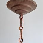 Grote Art Deco Hanglamp, Conisch Wit Opaline, 1920-30 thumbnail 8