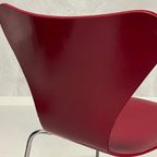Fritz Hansen Vlinderstoel Arne Jacobsen Vintage Bordeauxrood thumbnail 7