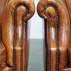 Set Van 2 Aantrekkelijke Schapenleren Clubfauteuils Met Prachtige Kleuren En Een Comfortabele Zit thumbnail 13