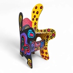 Oversized Decorative Wooden Wing Chair thumbnail 4