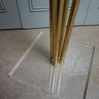 Goudkleurige Vintage Staande Kapstok In Hollywood Regency Stijl - Messing En Plexiglas thumbnail 8
