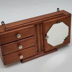 Vintage Houten Art Deco Kastje Medicijnkastje Hout thumbnail 2