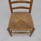 3X Ladder Chair In Oak & Rush, 1960S thumbnail 9