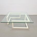 Modern Lourens Fisher Minnimalist Duo Salontafel Glas Wit thumbnail 5