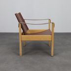 Set Of 2 Lounge Chairs In Teak And Saddle Leather By Karl Heinz Bergmiller For Escriba, Brazil, 1970s thumbnail 5