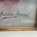 Madeleine Renaud (1900-1994). Stilleven "Rozen". Aquarel. thumbnail 2