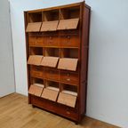 Vintage Houten Notariskast Kleppenkast Apothekerskast thumbnail 13