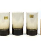 3 Vintage Glazen Luminarc Rookglas thumbnail 3