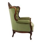 Klassieke Groene Club Zetel Oorfauteuil Louis Quinze Barok thumbnail 5