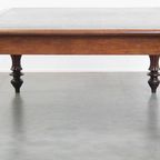 Grote, Unieke En Antieke Victoriaanse Engelse Eikenhouten Schrijftafel / Partner Desk thumbnail 3