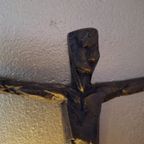 Bronzen Jezus Beeld Voor Aan De Muur (Of Een Stuk Hout :-) ) thumbnail 2