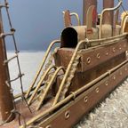 Groot Oud Volkskunst Stoom Schip thumbnail 15