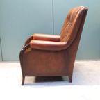 Elegante Vintage Leren Fauteuil Uit 1963 thumbnail 11