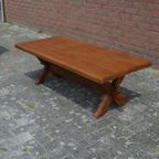Eiken Kruispoot Salontafel Donker thumbnail 3