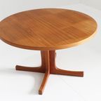 Vintage Deense Ronde Uitschuifbare Eettafel Teakhout Jaren 60 thumbnail 4