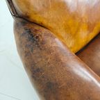 Klassieke Engelse Leren Stoel 1912 thumbnail 7