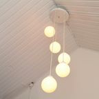 Vintage Cascade Hanglamp Met Wit Glazen Bollen, Minimalistisch Jaren 80 thumbnail 18