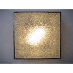 Vintage Plafondlamp, Plafonniere Met Kunststof Platen In Verchroomde Profielen, 71 X 71 Cm, Jaren thumbnail 11