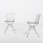 Pair Of Vintage Italian Design Architectural Steel Wire Chairs From 1970’s thumbnail 3