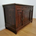 Vintage Antiek Dressoir Commode Ladekast Badkamermeubel Met Marmer Blad 606 thumbnail 10