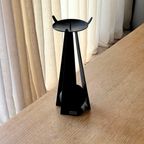 Vintage Brutalist Metal Candle Holder thumbnail 5