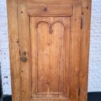 Stoere Geleefde Antiek Grenen 1 Deurs Kast Met Twee Planken, 100 Cm Breed thumbnail 5