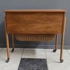 Teak Sewing Box Table Danish 1960S thumbnail 8