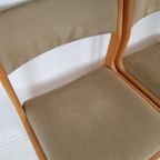 4X Vintage Danish Dining Chairs Stoelen Findahl Beige Eiken thumbnail 9