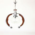 Mazzega Murano - Glas- Hanglamp - Teak - Chroom - 1960 thumbnail 2