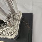 Italian Padre Pio Sculpture Silver Plated Argenti 925 Rare thumbnail 6