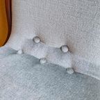 Awa Vintage Dinner Chairs, Teakhouten Stoelen Met Mohair thumbnail 6