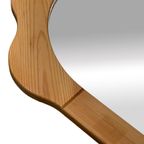 Vintage Spiegel Hout Pinewood Bloem Jaren 70 Design thumbnail 6