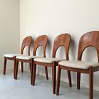 Set Van 4 Vintage Houten Koefoeds Hornslet Stoelen thumbnail 4
