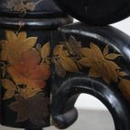 Zeer Aantrekkelijke Antieke Engelse Victoriaanse Japanse Stijl Plantentafel/ Bijzettafel thumbnail 7