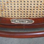 Set Van 6 Hoge Vintage Donkerbruine Bentwood Thonet Stoelen Model “Lange Jan/ Long John” thumbnail 15