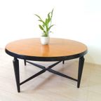 Vintage Tafel Salontafel Rond 60S Webe Louis Van Teeffelen | Design thumbnail 2