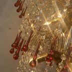 Xxl Vintage Murano Bruine Druppels Kroonluchter Hanglamp Vintage thumbnail 11