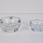 Set Vintage Val Saint Lambert Kristal Asbak Mid-Century ‘60 thumbnail 4