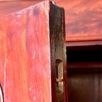 Uitneembare Antiek Mahonie Kast Met Planken En Lades, 188 Cm Hoog thumbnail 7