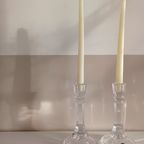 Elegante Italiaanse Vintage Loodkristallen Kaarsenhouders. Rcr Italia. thumbnail 10