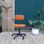 Vintage Bureaustoel Martin Stoll Retro Design Stoel Oker 70 thumbnail 5