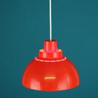 Iconische Rode Plastic Space Age Lamp Van Nordisk Solar Compagny Ontworpen Door K. Kewo *** Jaren thumbnail 6