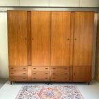 Xl Mid-Century Vintage Kleding Wandkast (1+2) thumbnail 2