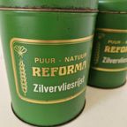 2 Vintage Blikken Zilvervliesrijst Reforma Blik thumbnail 4