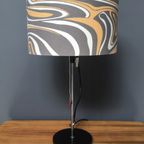 Table Lamp With Grey And Pink Shade, Shade Adjustable In Height thumbnail 3